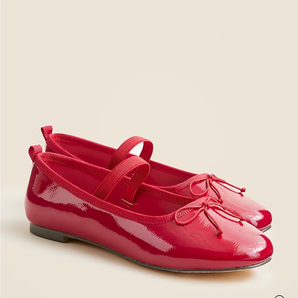 Crewcuts girls red shiny maryjanes sz 12